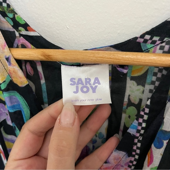 Sara Joy Painted Paisley Caftan Light Weight One Size - Picture 8 of 10